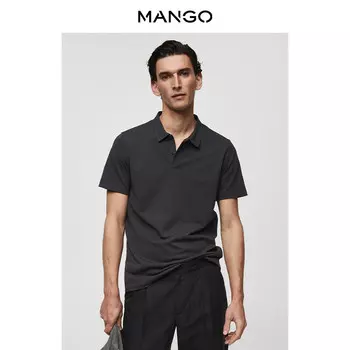 Мужская футболка Mango с воротником поло, светло-зеленый