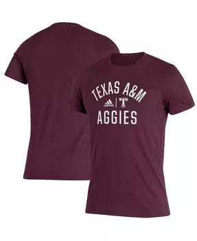 Мужская футболка maroon texas a&amp;m aggies sideline locker heritage adidas