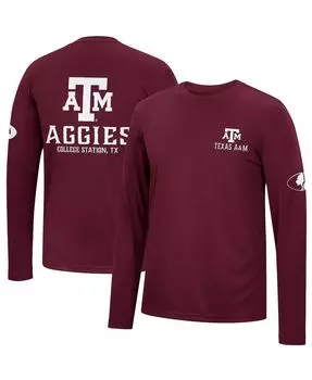 Мужская футболка maroon texas a m aggies mossy oak spf 50 с длинным рукавом Colosseum