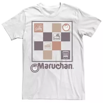 Мужская футболка Maruchan в клетку с изображением доски Licensed Character