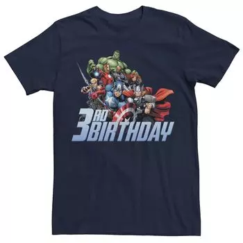 Мужская футболка Marvel Avengers Action Shot на 3-й день рождения Licensed Character