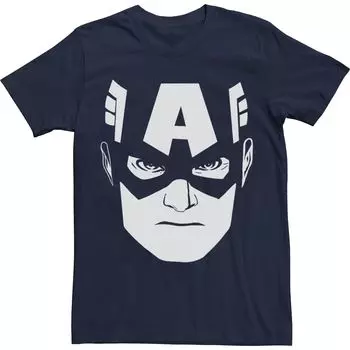 Мужская футболка Marvel Avengers Captain America с большим лицом Licensed Character