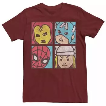 Мужская футболка Marvel Avengers Doodle Box Up Licensed Character