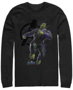 Мужская футболка Marvel Avengers Endgame Hulk Galaxy Jump с длинным рукавом Fifth Sun, черный