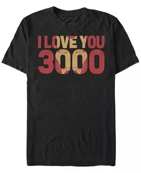 Мужская футболка Marvel Avengers Endgame I Love You 3000 Iron Man, с коротким рукавом Fifth Sun, черный