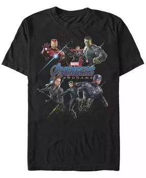 Мужская футболка Marvel Avengers Endgame Splatter Group, с коротким рукавом Fifth Sun, черный