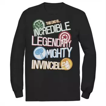 Мужская футболка Marvel Avengers Father's Day Dad Words Licensed Character