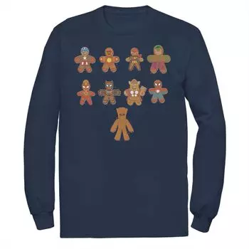 Мужская футболка Marvel Avengers Gingerbread Cookie Line Up Licensed Character