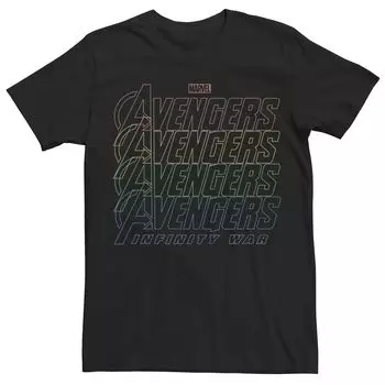 Мужская футболка Marvel Avengers Infinity War Title Fade Licensed Character
