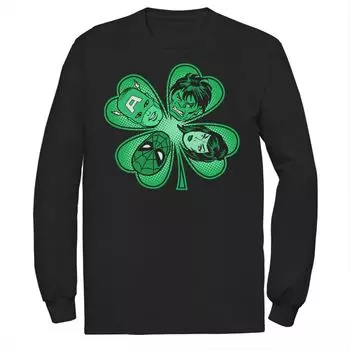 Мужская футболка Marvel Avengers Shamrock Head Shot Licensed Character
