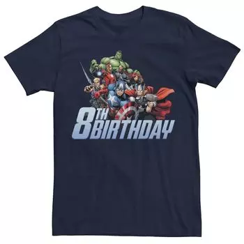 Мужская футболка Marvel Avengers Team на 8-й день рождения Licensed Character