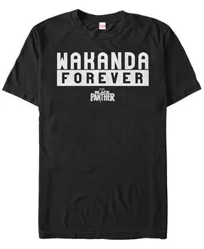 Мужская футболка Marvel Black Panther Bold Wakanda Forever с короткими рукавами Fifth Sun, черный
