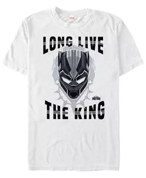 Мужская футболка Marvel Black Panther Long Live The King of Wakanda с короткими рукавами Fifth Sun, белый