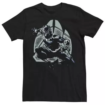 Мужская футболка Marvel Black Panther с геометрическим рисунком лапы Licensed Character