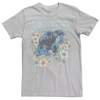 Мужская футболка Marvel Black Panther Wakanda Flowers Spring Pounce Licensed Character