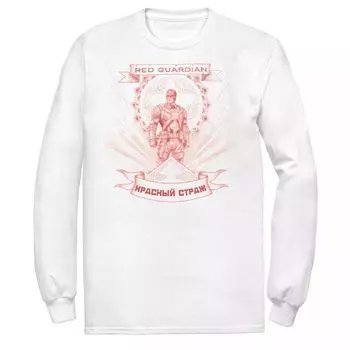 Мужская футболка Marvel Black Widow Red Guardian красного оттенка с портретом