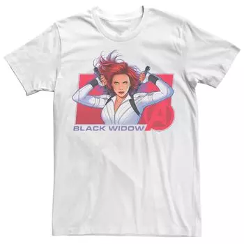 Мужская футболка Marvel Black Widow с фиолетовым оттенком и портретом Licensed Character
