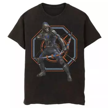 Мужская футболка Marvel Black Widow TaskMaster Action Portrait Licensed Character, черный