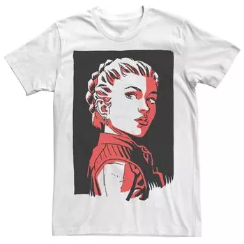 Мужская футболка Marvel Black Widow Yelena Belova красного оттенка с портретом Licensed Character