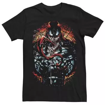 Мужская футболка Marvel Carnage Tongue Out темно-красного цвета Licensed Character