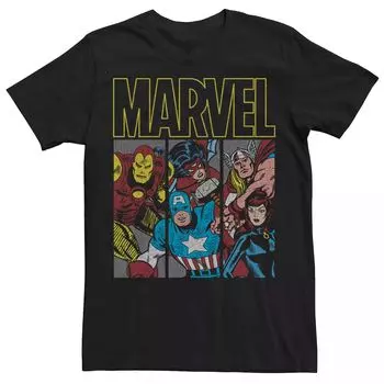Мужская футболка Marvel Classic Avengers Group со вставками Licensed Character