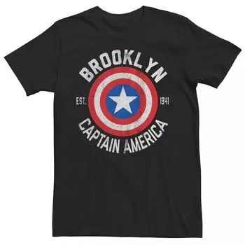 Мужская футболка Marvel Comics Avengers Captain America Brooklyn, NY Licensed Character