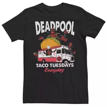 Мужская футболка Marvel Comics Deadpool Taco Tuesday на каждый день Licensed Character