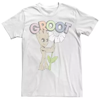 Мужская футболка Marvel Cute Groot Hugging Flower Licensed Character