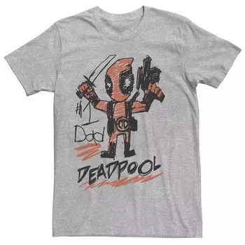 Мужская футболка Marvel Deadpool #1 с рисунком папы Licensed Character