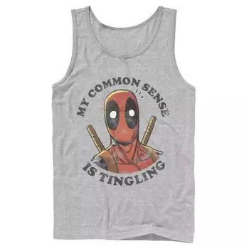 Мужская футболка Marvel Deadpool Common Sense is Tingling Tank Licensed Character