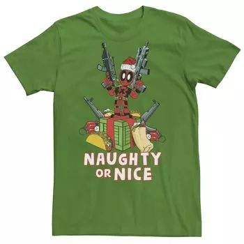 Мужская футболка Marvel Deadpool Naughty Or Nice с короткими рукавами Licensed Character