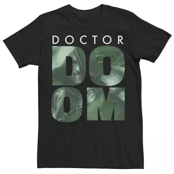 Мужская футболка Marvel Doctor Doom, большая наборная футболка с надписью и портретом Licensed Character
