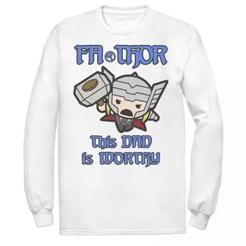 Мужская футболка Marvel Fa-Thor Kawaii Thor This Dad Is Worthy ко Дню отца Licensed Character