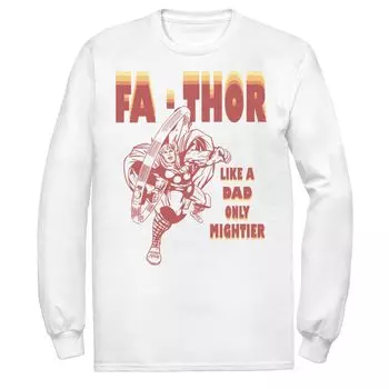 Мужская футболка Marvel Fa-Thor Like A Dad Only Mightier в стиле ретро ко Дню отца