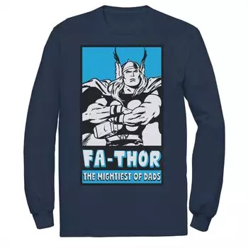 Мужская футболка Marvel Fa-Thor Mightiest Of Dads в стиле ретро на День отца Licensed Character