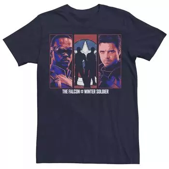 Мужская футболка Marvel Falcon And The Winter Soldier неоновая дуэт Licensed Character