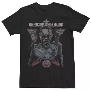 Мужская футболка Marvel Falcon And The Winter Soldier с эскизом группового портрета Licensed Character