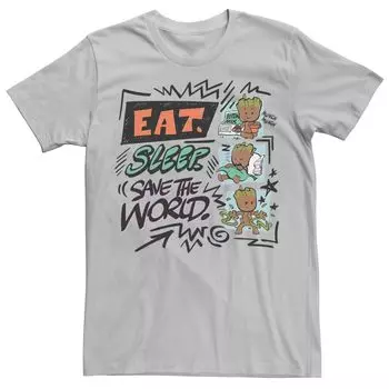 Мужская футболка Marvel Guardian Of The Galaxy Groots Cycle Of Life Licensed Character