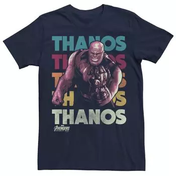 Мужская футболка Marvel Infinity War Thanos в стиле ретро с радужным рисунком