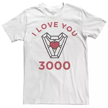 Мужская футболка Marvel Iron Man I Love You 3000 Arc Reactor Licensed Character