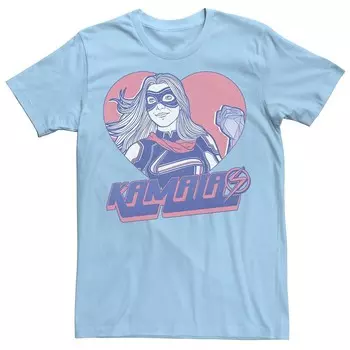 Мужская футболка Marvel Ms. Marvel Heart Kamala Licensed Character, цвет Light Blue