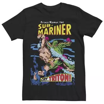 Мужская футболка Marvel Prince Namor The Sub-Mariner Cry Triton Licensed Character