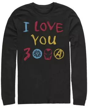 Мужская футболка marvel "мстители эндшпиль железный человек", нарисованная вручную "я люблю тебя 3000", футболка с длинным рукавом Fifth Sun, черный