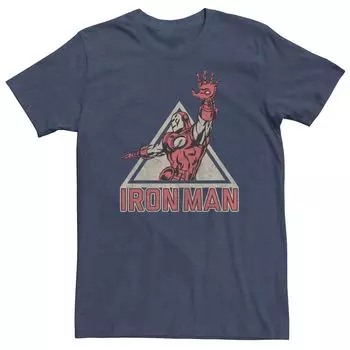 Мужская футболка Marvel Retro Iron Man с треугольным портретом и портретом Licensed Character