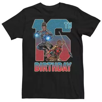 Мужская футболка Marvel Shuri Okoye на 16-летие Licensed Character