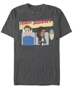 Мужская футболка Marvel Spider-Man Far From Home Travel Buddies, с коротким рукавом Fifth Sun, серый