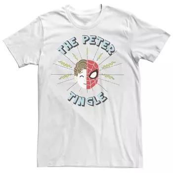 Мужская футболка Marvel Spider-Man Far From Home The Peter Tingle Head Shot Shot Licensed Character