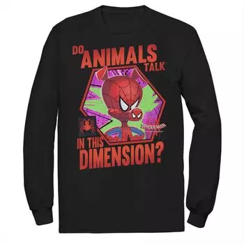 Мужская футболка Marvel Spider-Man Spiderverse Animals Talk Licensed Character