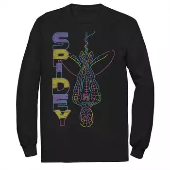 Мужская футболка Marvel Spider-Man Spidey с неоновой линией рисунка
