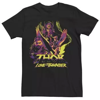 Мужская футболка Marvel Thor Love And Thunder Thunder с изображением пирамиды Тора и женская футболка Thor Licensed Character